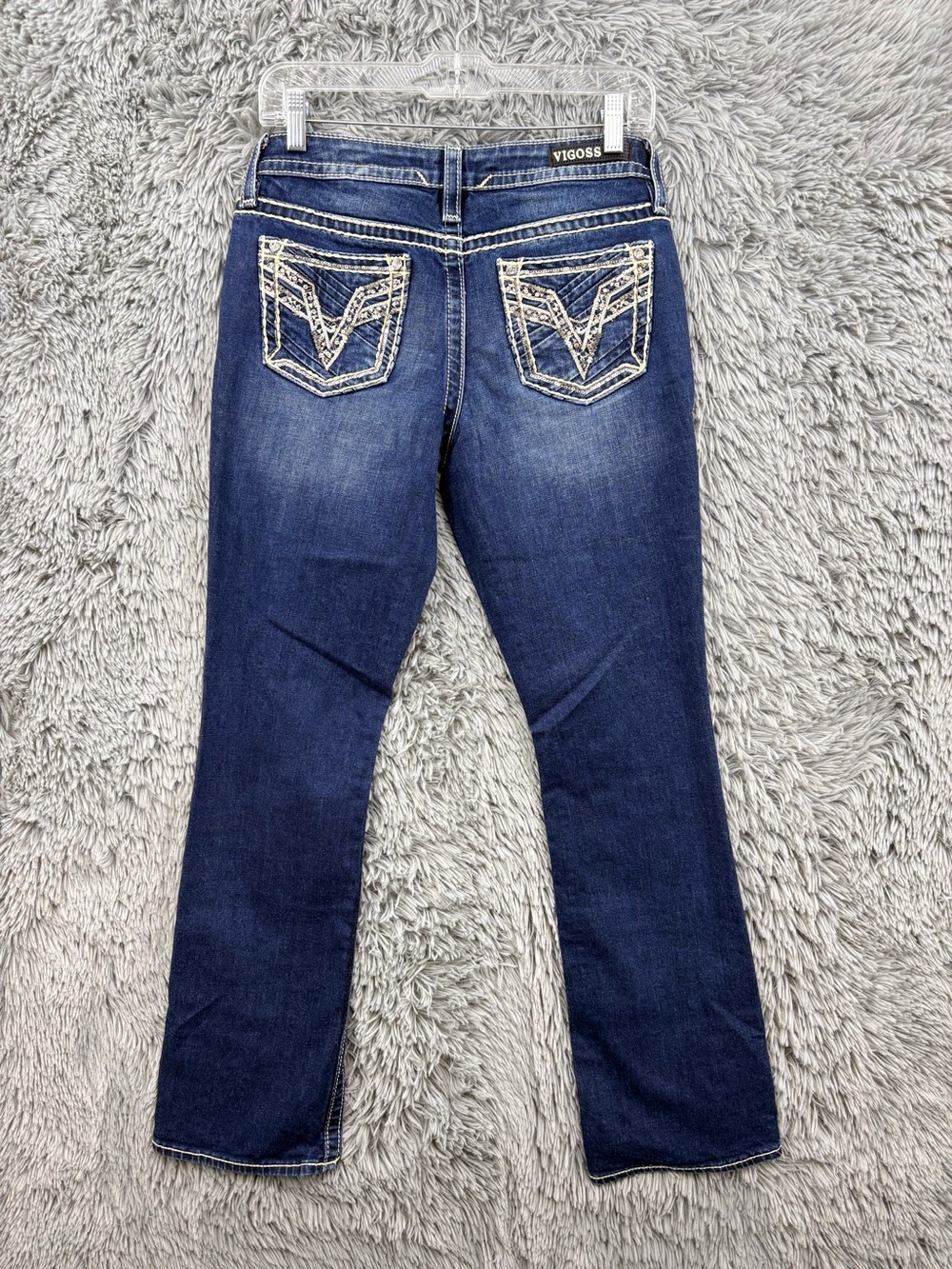Vigoss Jeans Womens 4 Blue Heritage Fit Slim Boot Denim Mid Rise